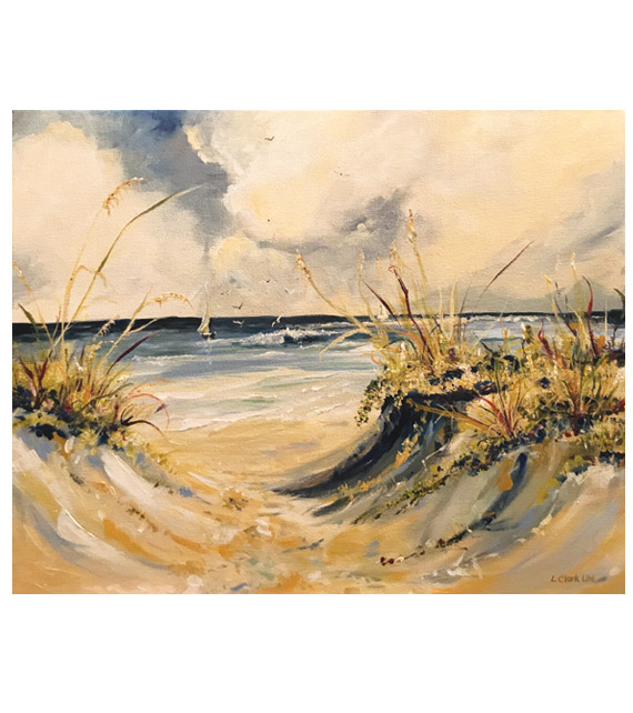 acrylic on canvas beach pathways