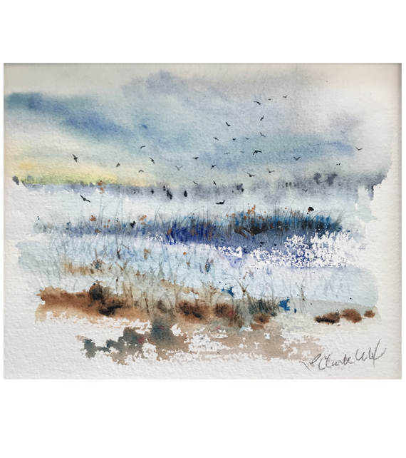 watercolor of birds, birds and more birds